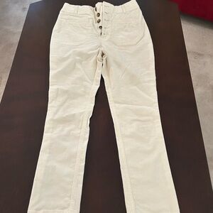 Free People High Rise Beige Jeans